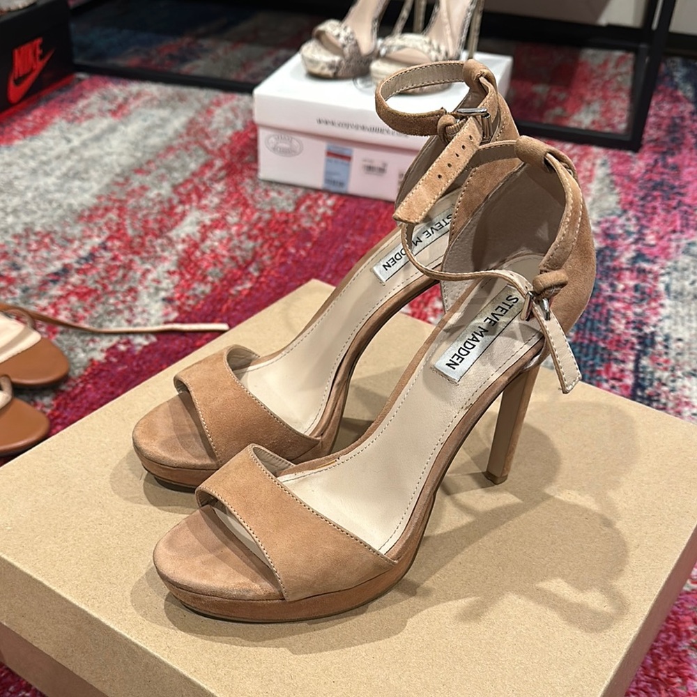 Suede Tan Steve Madden Heels